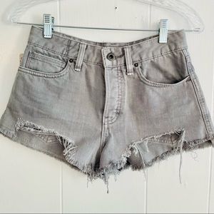 Free People Logan distressed cutoffs denim shorts